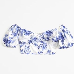 Abercrombie Poplin Off-The-Shoulder Set Top